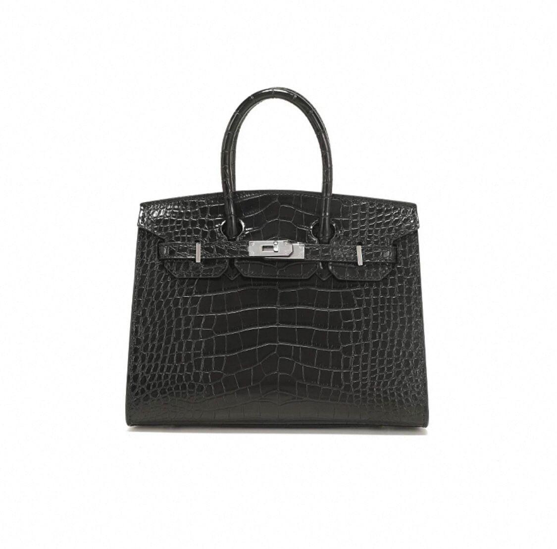 Hermes Birkin 25 Black Leather