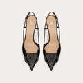 Valentino Black Lace Up Heels