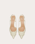 Valentino White Lace Up Heels